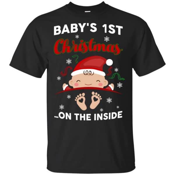 Baby's 1st Christmas On The Inside Shirt, Hoodie, Tank 3