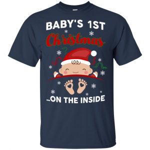 Baby's 1st Christmas On The Inside Shirt, Hoodie, Tank 17