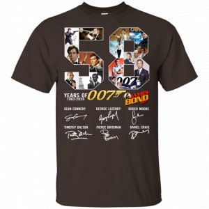 58 Years Of James Bond Anniversary Shirt, Hoodie, Tank Apparel 2