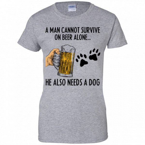 A Man Cannot Survive On Beer Alone He Also Needs A Dog Shirt, Hoodie, Tank New Designs 12