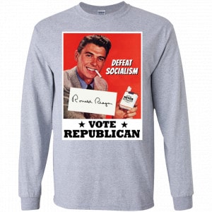 Defeat Socialism Vote Republican Ronald Reagan Shirt, Hoodie, Tank 9