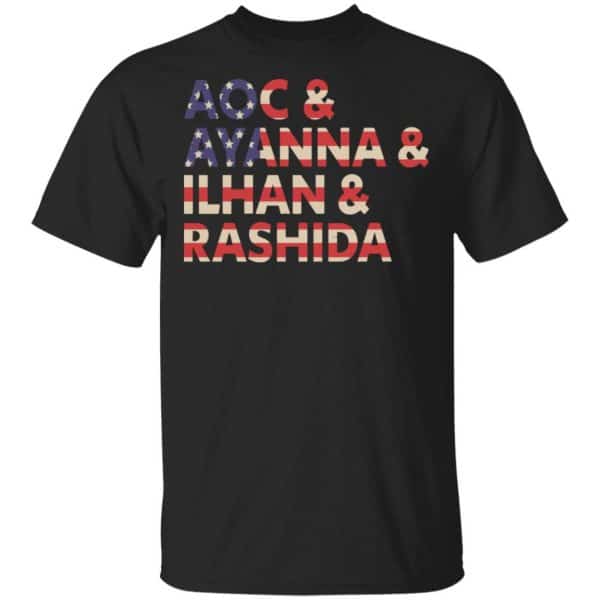 Aoc Ayanna Ilhan Rashida American Flag Shirt, Hoodie, Tank New Designs 3