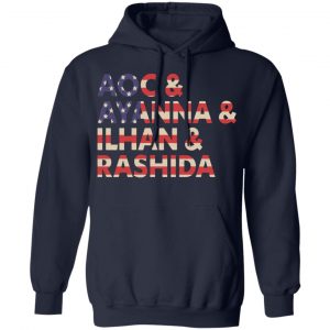 Aoc Ayanna Ilhan Rashida American Flag Shirt, Hoodie, Tank 19