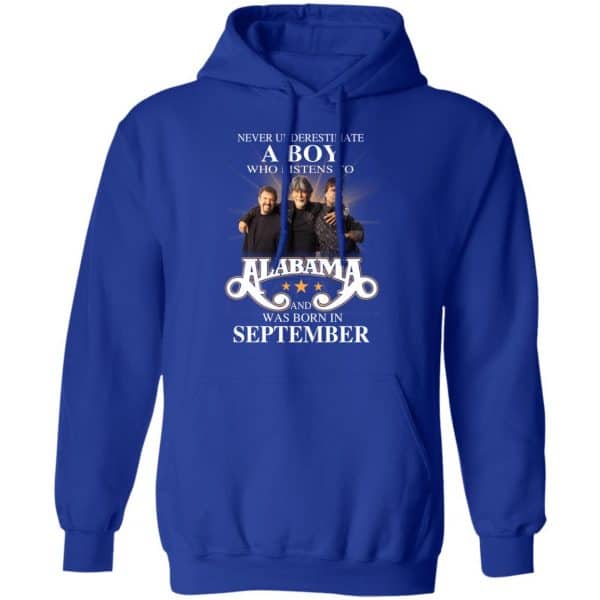 A Boy Who Listens To Alabama And Was Born In September Shirt, Hoodie, Tank Birthday Gift & Age 12