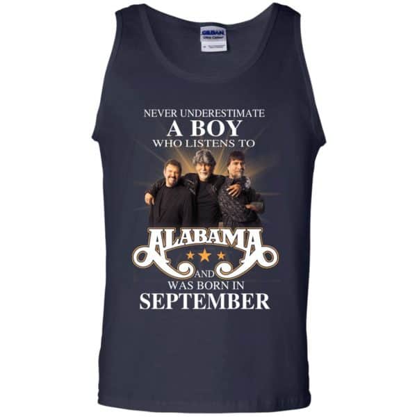 A Boy Who Listens To Alabama And Was Born In September Shirt, Hoodie, Tank Birthday Gift & Age 14