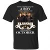 A Boy Who Listens To Alabama And Was Born In September Shirt, Hoodie, Tank Birthday Gift & Age
