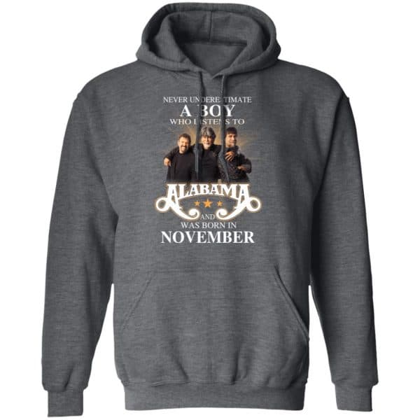 A Boy Who Listens To Alabama And Was Born In November Shirt, Hoodie, Tank Birthday Gift & Age 11