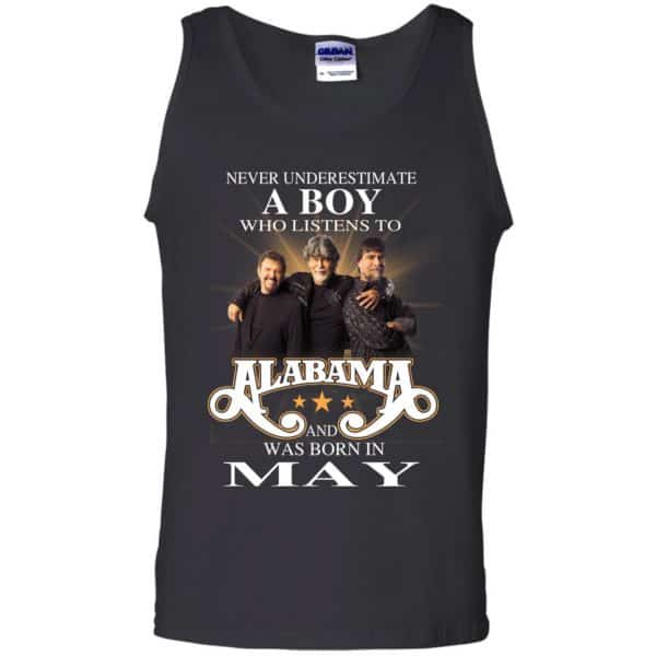 A Boy Who Listens To Alabama And Was Born In May Shirt, Hoodie, Tank Birthday Gift & Age 13