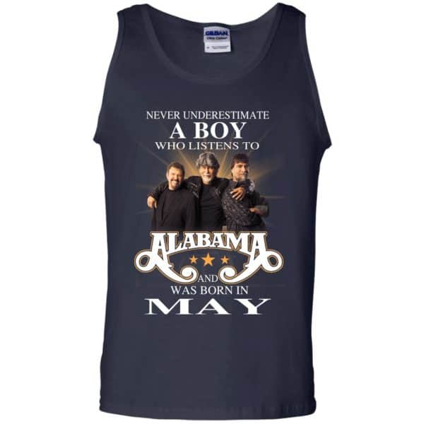 A Boy Who Listens To Alabama And Was Born In May Shirt, Hoodie, Tank Birthday Gift & Age 14