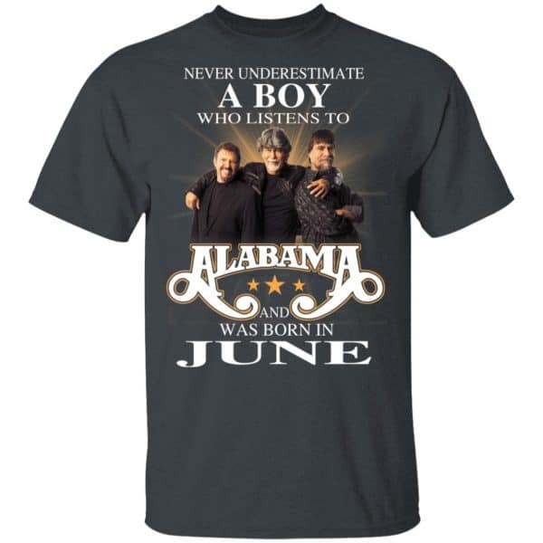 A Boy Who Listens To Alabama And Was Born In June Shirt, Hoodie, Tank Birthday Gift & Age 4