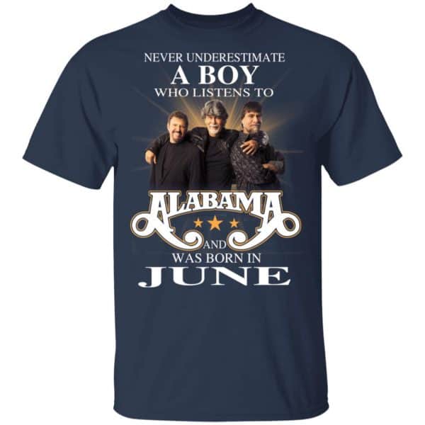 A Boy Who Listens To Alabama And Was Born In June Shirt, Hoodie, Tank Birthday Gift & Age 5