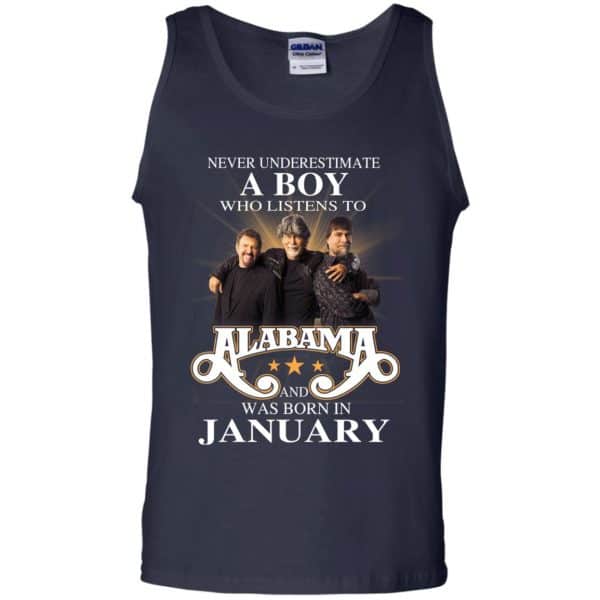 A Boy Who Listens To Alabama And Was Born In January Shirt, Hoodie, Tank Birthday Gift & Age 14