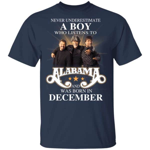 A Boy Who Listens To Alabama And Was Born In December Shirt, Hoodie, Tank Birthday Gift & Age 5