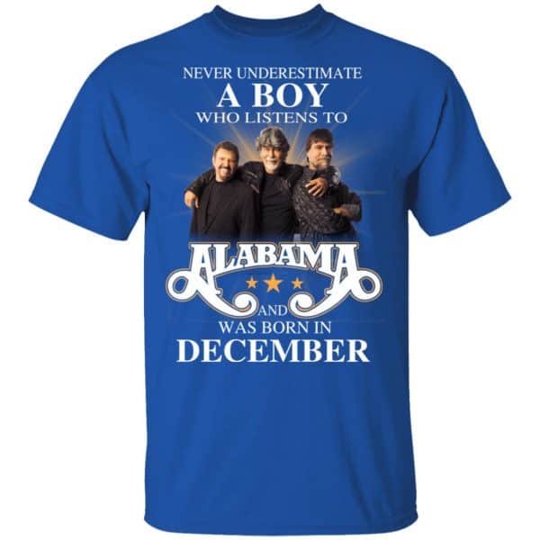 A Boy Who Listens To Alabama And Was Born In December Shirt, Hoodie, Tank Birthday Gift & Age 6