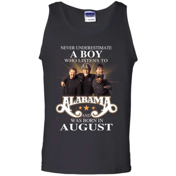 A Boy Who Listens To Alabama And Was Born In August Shirt, Hoodie, Tank Birthday Gift & Age 13