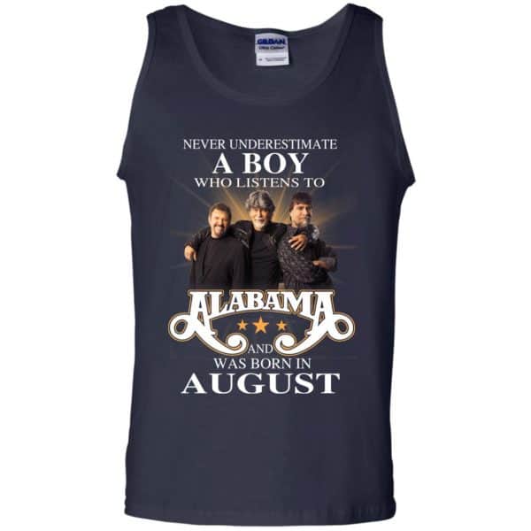 A Boy Who Listens To Alabama And Was Born In August Shirt, Hoodie, Tank Birthday Gift & Age 14