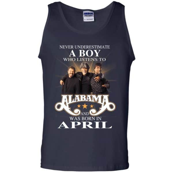 A Boy Who Listens To Alabama And Was Born In April Shirt, Hoodie, Tank Birthday Gift & Age 14