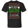 Be Nice To The In-N-Out Burger Employee Santa Is Watching Christmas Sweater, Shirt, Hoodie 1