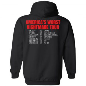 Bill’s Plan America’s Worst Nightmare Tour Brady Goat White Sweetfeet Edelman The Squirrel Shirt 43