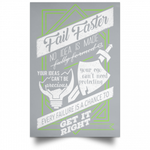 Fail Faster Black Poster 27