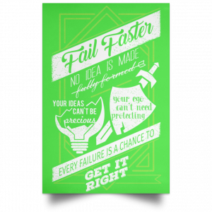 Fail Faster Black Poster 28