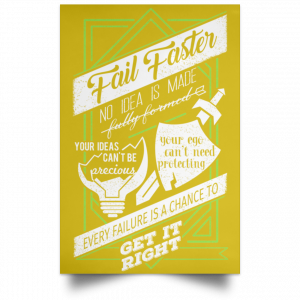 Fail Faster Black Poster 31