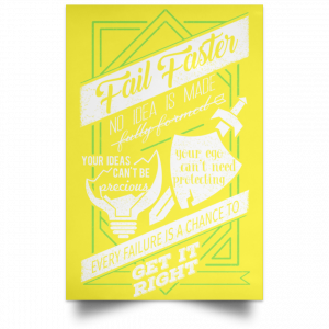 Fail Faster Black Poster 39