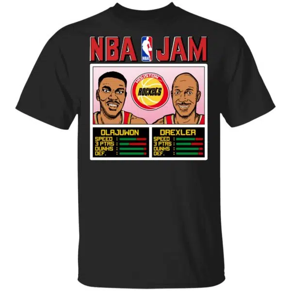 NBA Jam Rockets Olajuwon And Drexler Shirt, Hoodie, Tank 3