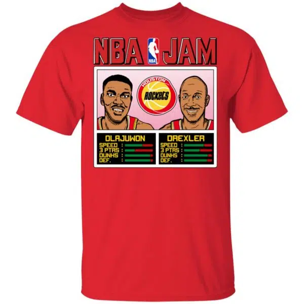 NBA Jam Rockets Olajuwon And Drexler Shirt, Hoodie, Tank 5
