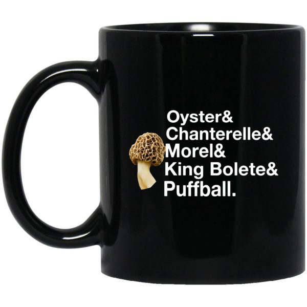 The Mushroom Forager Oyster & Chanterelle & Morel & King Bolete & Puffball Mug Coffee Mugs 3