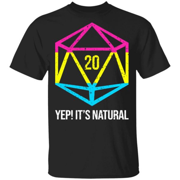 It's Natural 20 Pansexual Flag Pride LGBT Right Saying Shirt, Hoodie, Tank 3