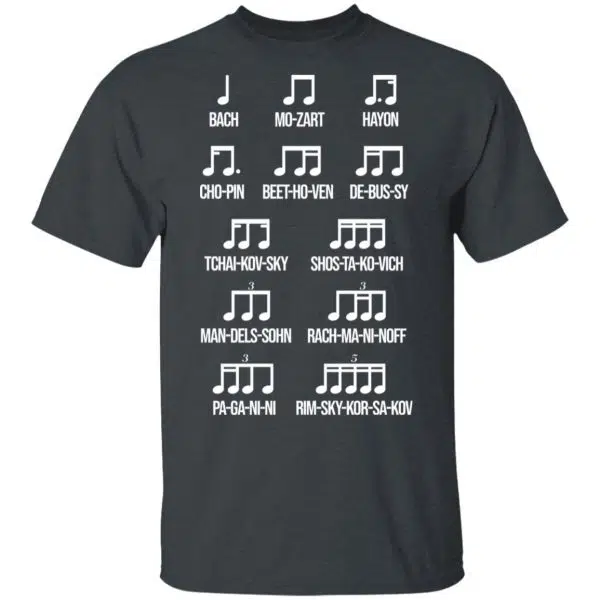 Composer Rhythm Music Gift Bach Mozart Beethoven Chopin Camiseta Shirt, Hoodie, Tank 4