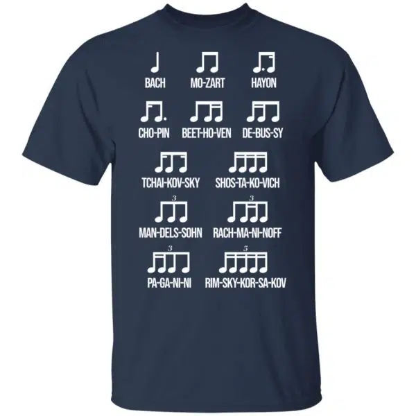 Composer Rhythm Music Gift Bach Mozart Beethoven Chopin Camiseta Shirt, Hoodie, Tank 5