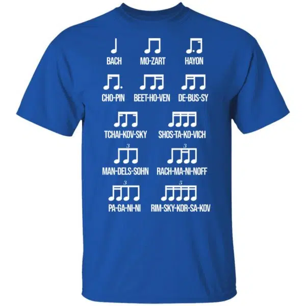 Composer Rhythm Music Gift Bach Mozart Beethoven Chopin Camiseta Shirt, Hoodie, Tank 6