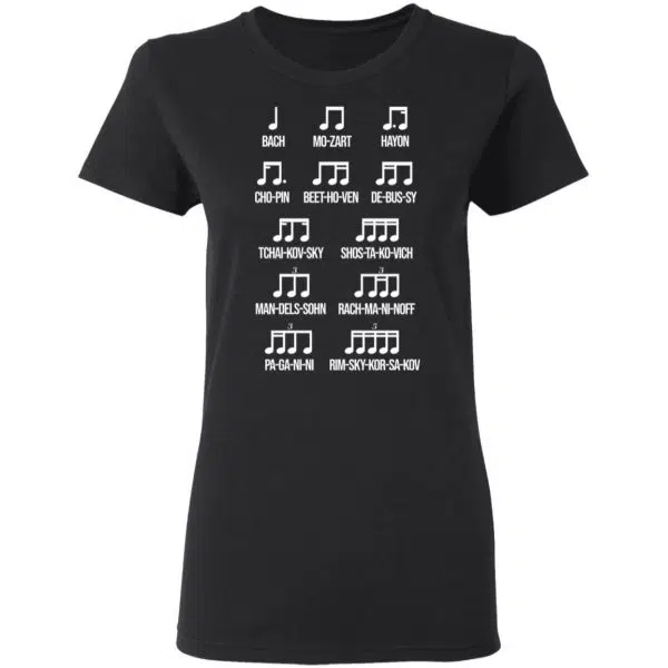 Composer Rhythm Music Gift Bach Mozart Beethoven Chopin Camiseta Shirt, Hoodie, Tank 7