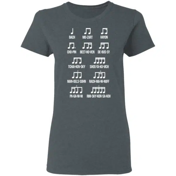 Composer Rhythm Music Gift Bach Mozart Beethoven Chopin Camiseta Shirt, Hoodie, Tank 8