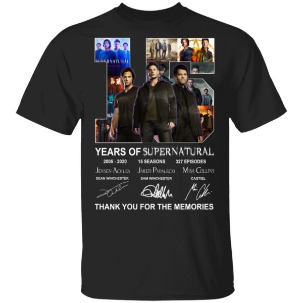 15 Years Of Supernatural Thank You For My Memories Shirt, Hoodie, Tank 3