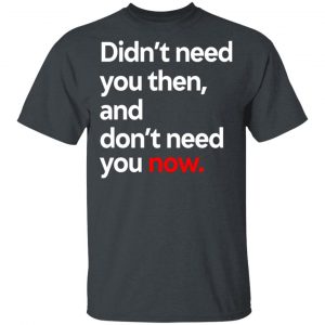 Didn't Need You Then And Don't Need You Now Shirt, Hoodie, Tank 17