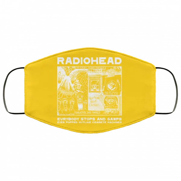 Radiohead Evrybody Stops And Gawps Eyes Popped Outlike Cigarete Machines Face Mask 3