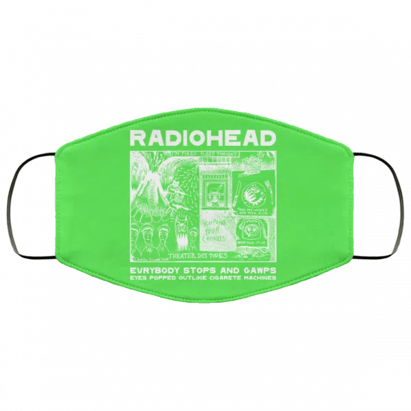 Radiohead Evrybody Stops And Gawps Eyes Popped Outlike Cigarete Machines Face Mask 5