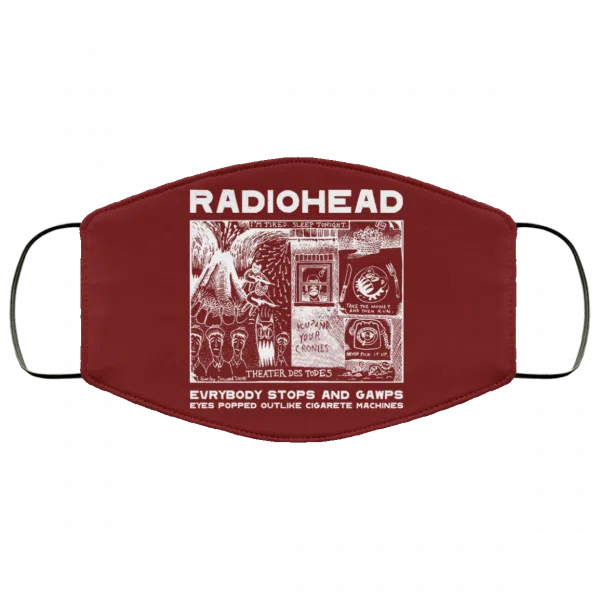 Radiohead Evrybody Stops And Gawps Eyes Popped Outlike Cigarete Machines Face Mask 6