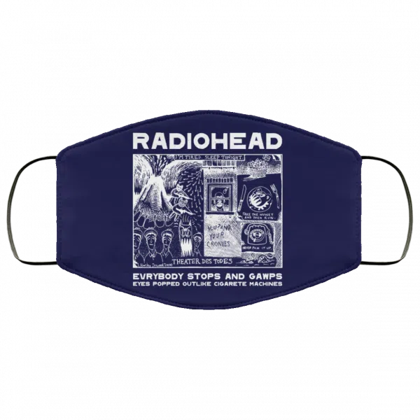 Radiohead Evrybody Stops And Gawps Eyes Popped Outlike Cigarete Machines Face Mask 7