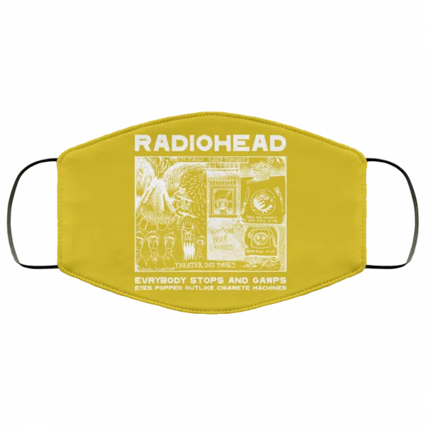 Radiohead Evrybody Stops And Gawps Eyes Popped Outlike Cigarete Machines Face Mask 8