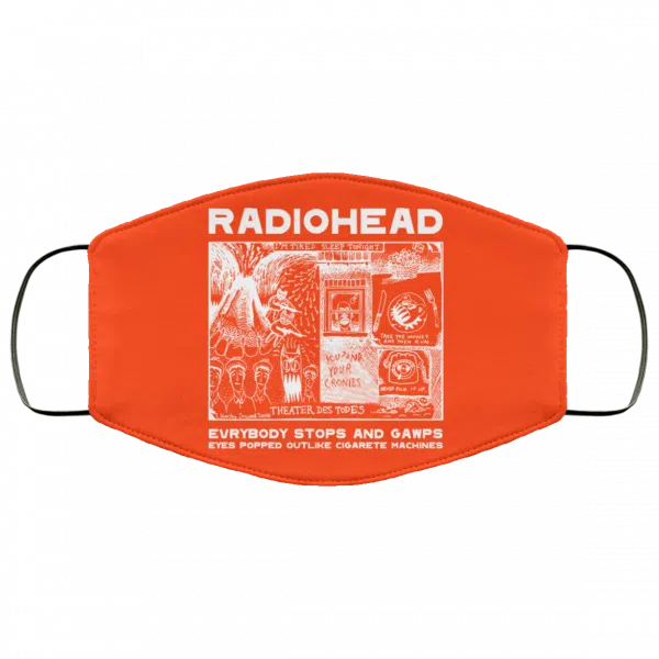 Radiohead Evrybody Stops And Gawps Eyes Popped Outlike Cigarete Machines Face Mask 9
