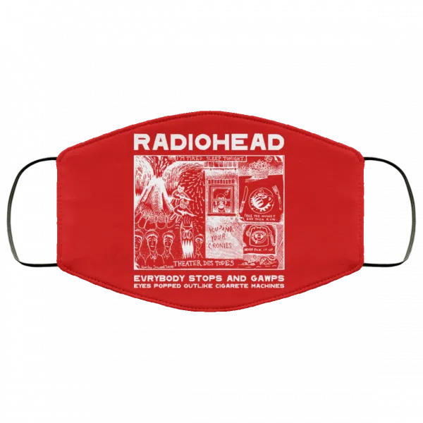 Radiohead Evrybody Stops And Gawps Eyes Popped Outlike Cigarete Machines Face Mask 12