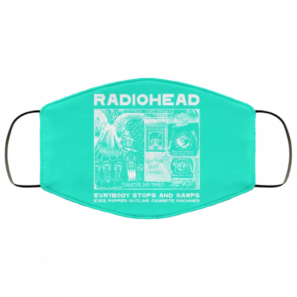 Radiohead Evrybody Stops And Gawps Eyes Popped Outlike Cigarete Machines Face Mask 16