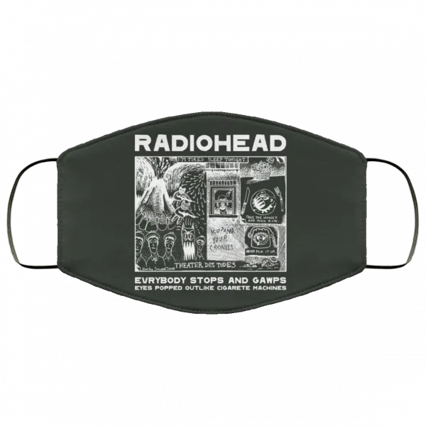 Radiohead Evrybody Stops And Gawps Eyes Popped Outlike Cigarete Machines Face Mask 24