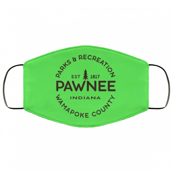 Parks & Recreation Pawnee Indiana 1817 Wamapoke Country Face Mask 3