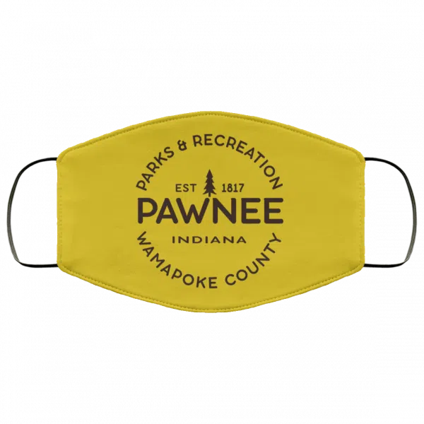 Parks & Recreation Pawnee Indiana 1817 Wamapoke Country Face Mask 6