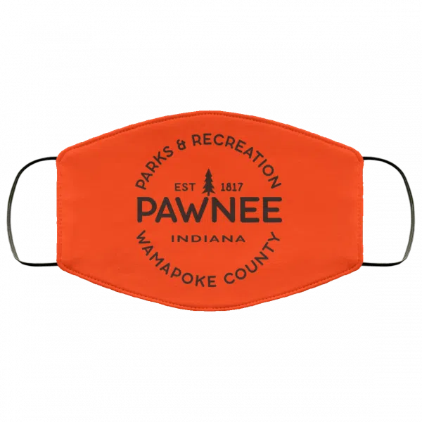 Parks & Recreation Pawnee Indiana 1817 Wamapoke Country Face Mask 7